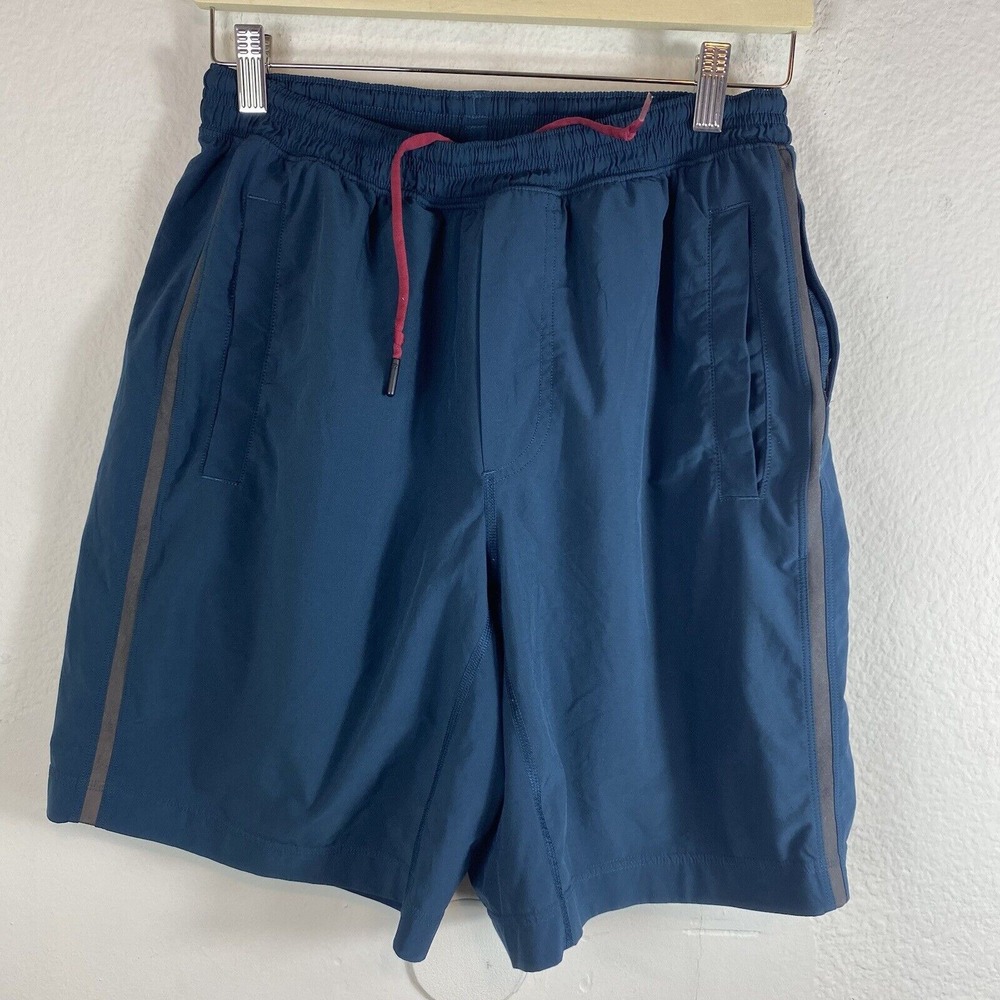 Lululemon Mens Large Dark Green Ripstop Lined 9" Pace Breaker Athletic Shorts